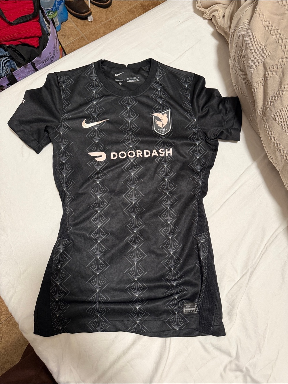 Nike Black Women's Soccer Jersey with DoorDash Logo
